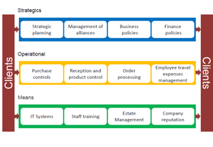 Identify and produce a map of company processes